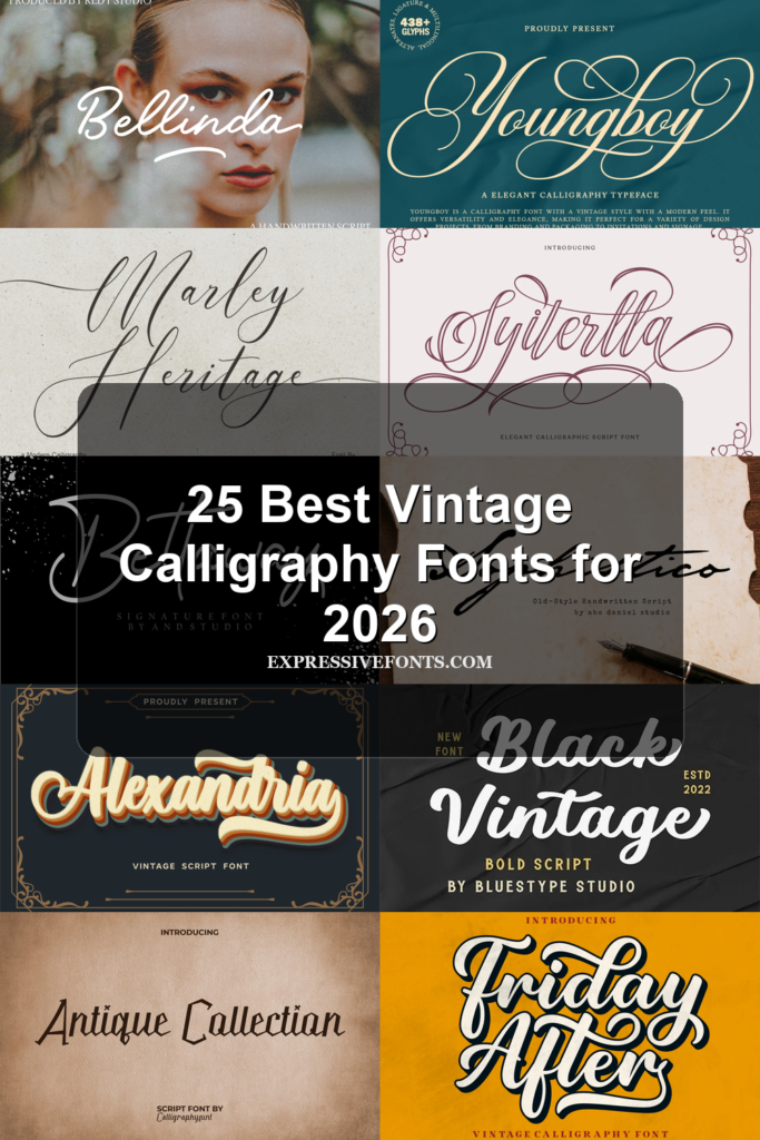 Vintage calligraphy fonts