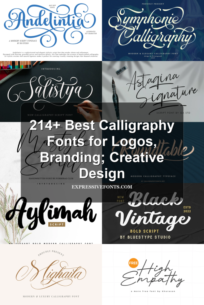 Calligraphy font collection